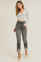 Load image into Gallery viewer, Dark Gray Risen Jeans
