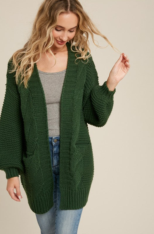 Chelsea Chunkie Cable Knit Cardigan
