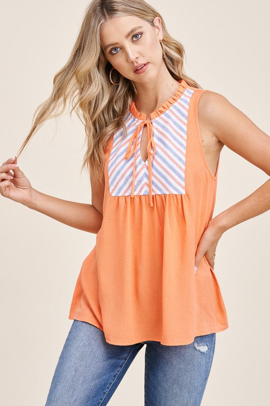 Aria Ruffle Neck Top