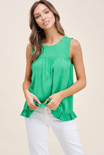 Load image into Gallery viewer, Genevieve Green Sleeveless Top
