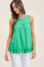 Load image into Gallery viewer, Genevieve Green Sleeveless Top
