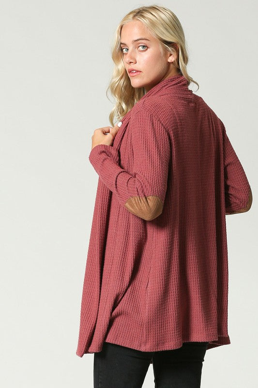 Elbow patch cardigan