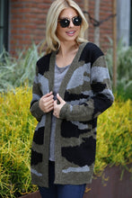 Load image into Gallery viewer, Camo Sweater Cardigan
