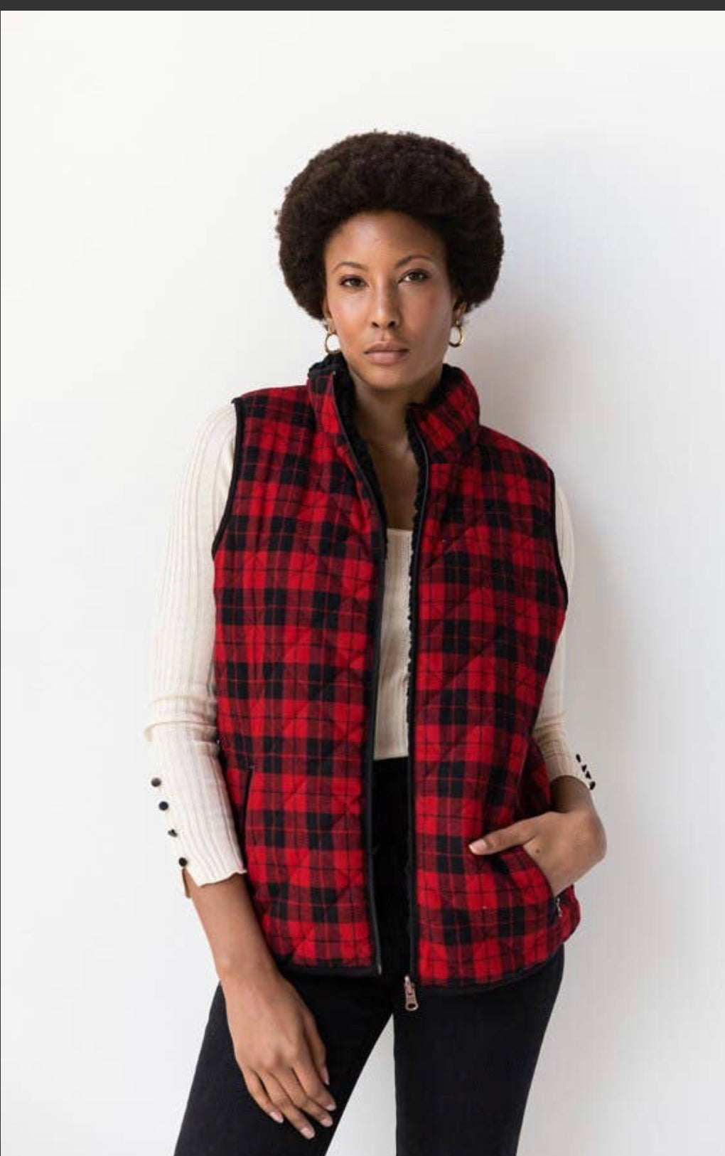 Reversible Vest Red and Black