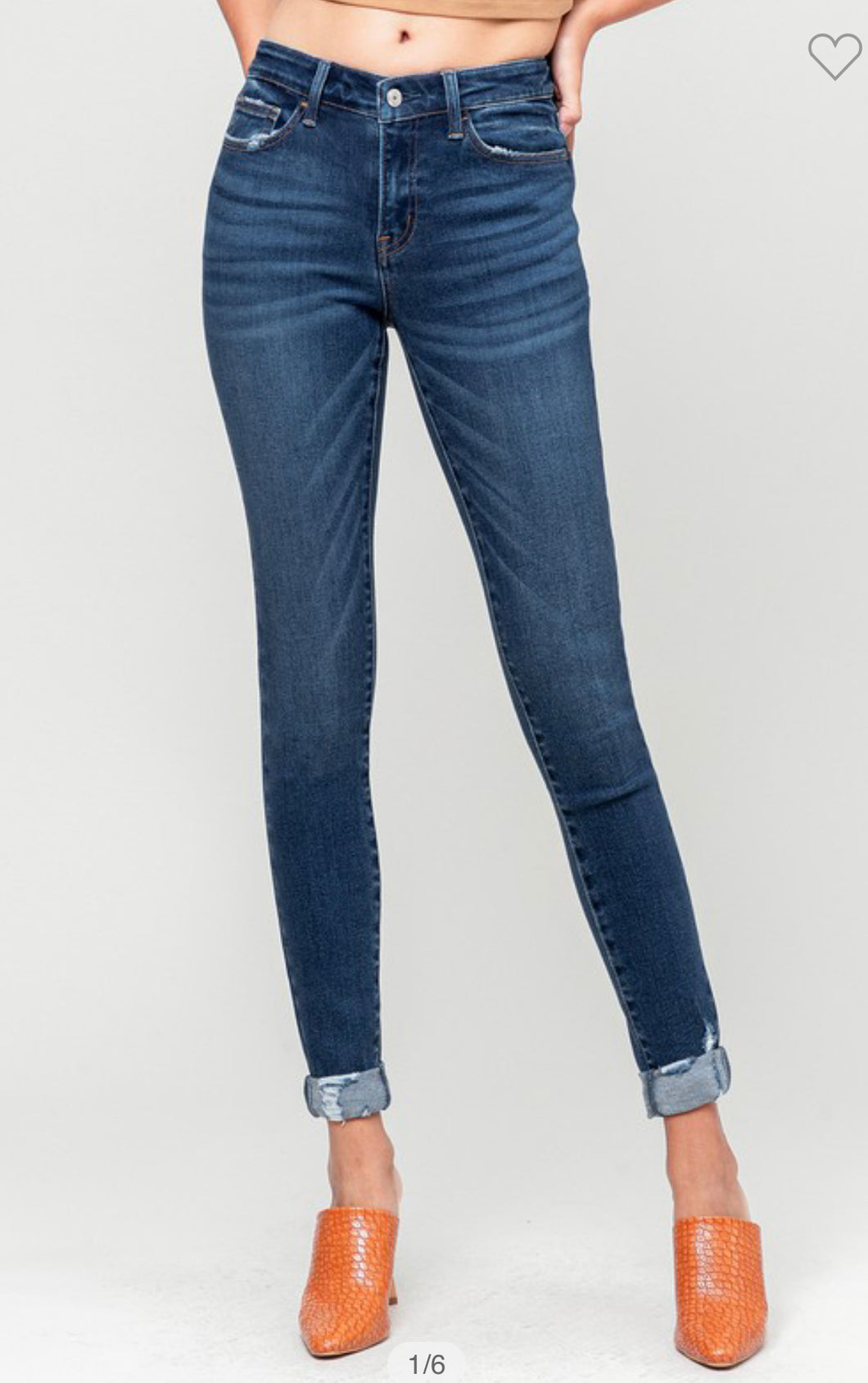 Rolled hem Vervet jeans