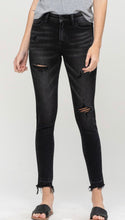 Load image into Gallery viewer, Distressed Black Vervet Jean
