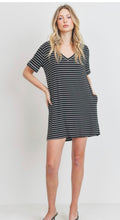 Load image into Gallery viewer, Sara Striped T-shirt Dress
