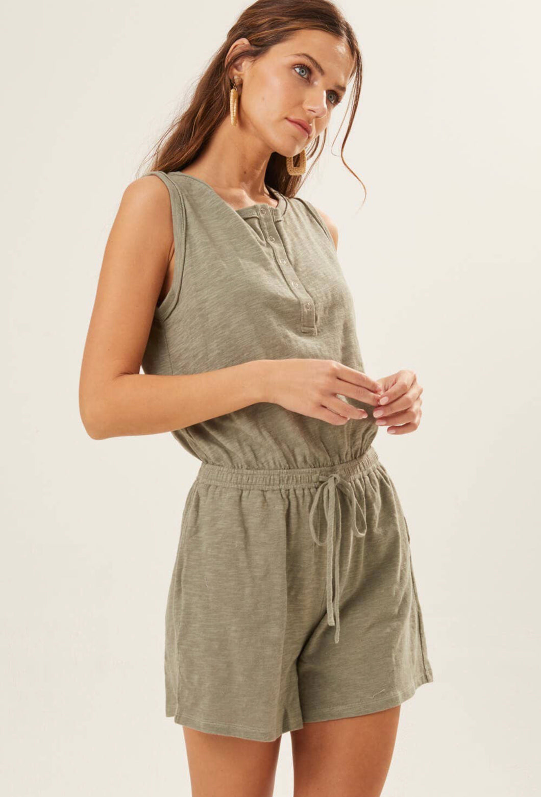 Just go with it 3 button romper