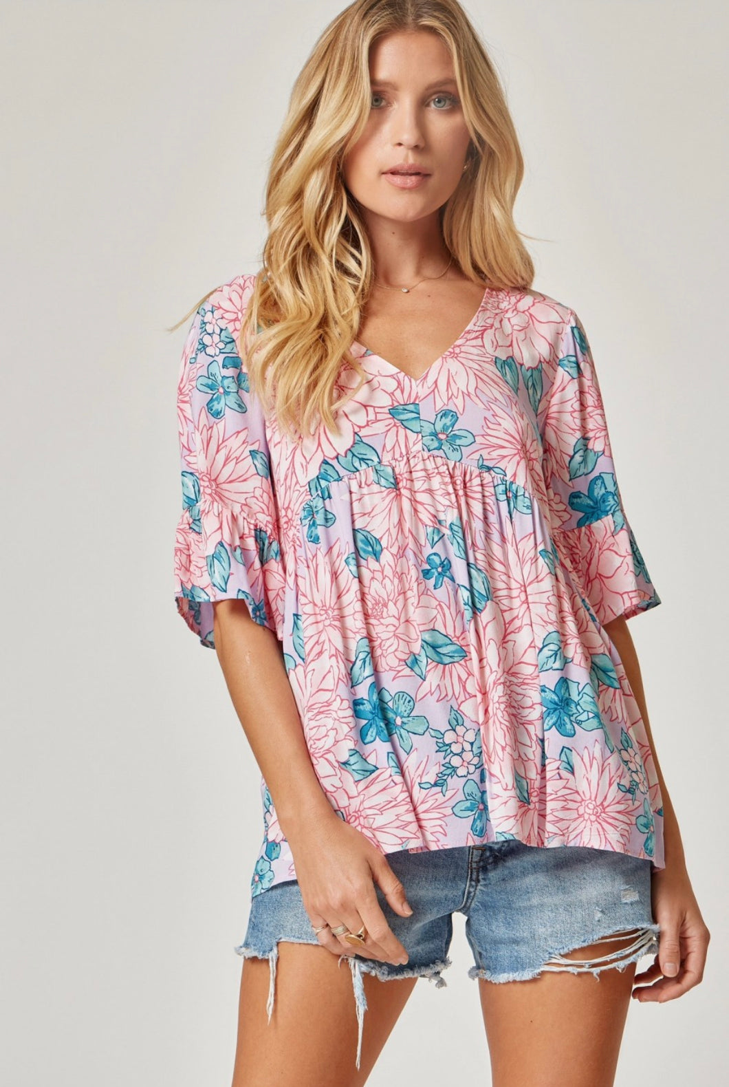 Forever Floral Baby Doll Top