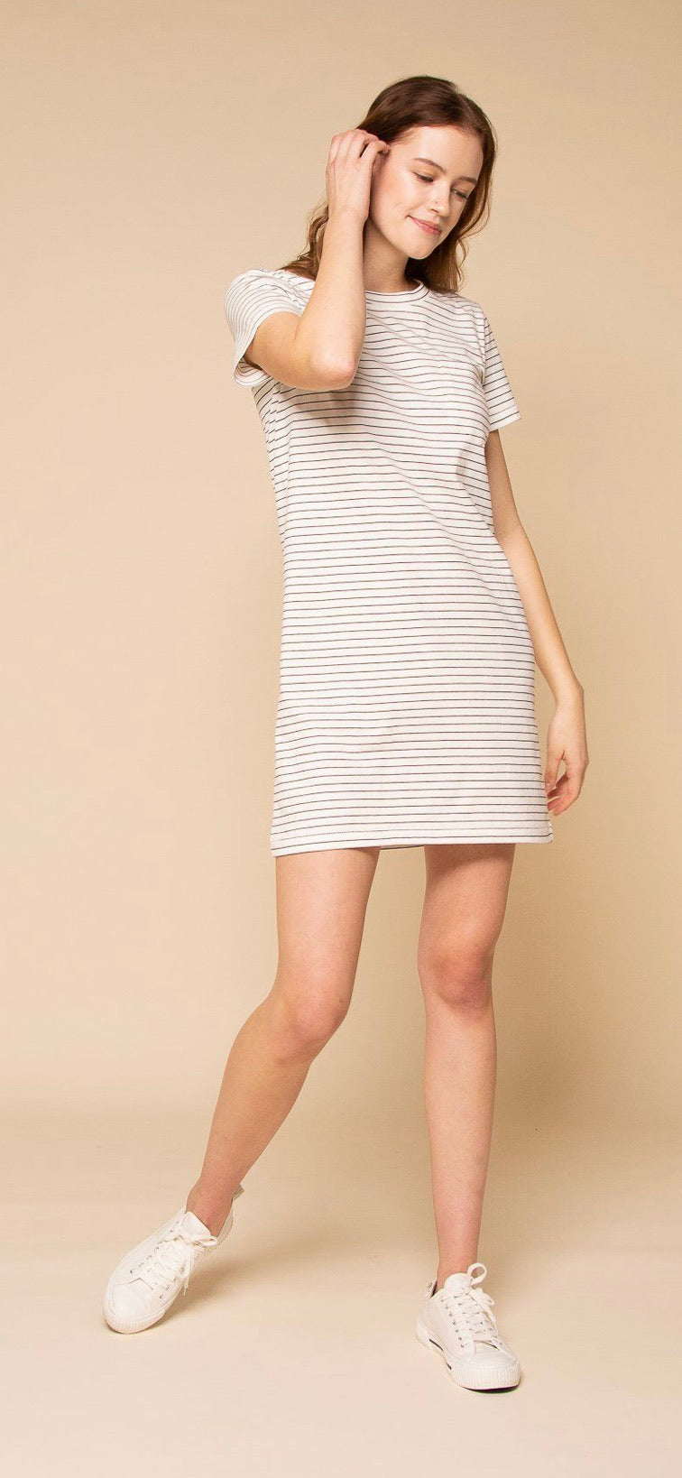 Striped Kick Back T-shirt dress