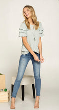 Load image into Gallery viewer, Fancy frilly sleeve tee
