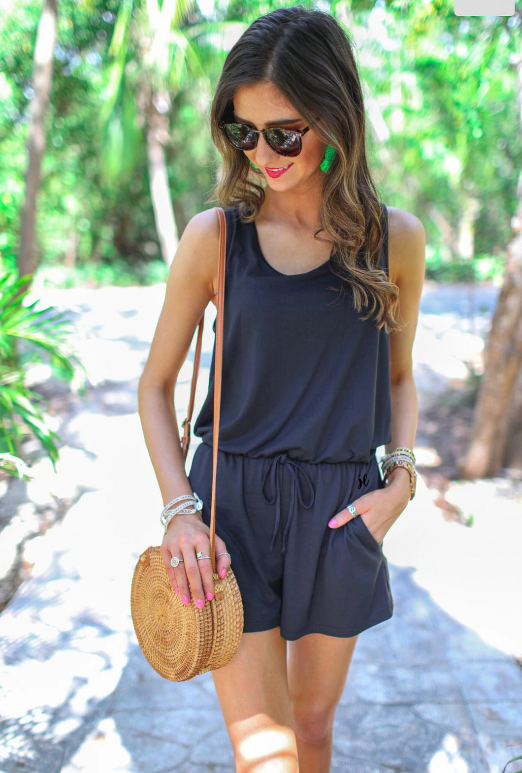 Paradise Cove Romper Black