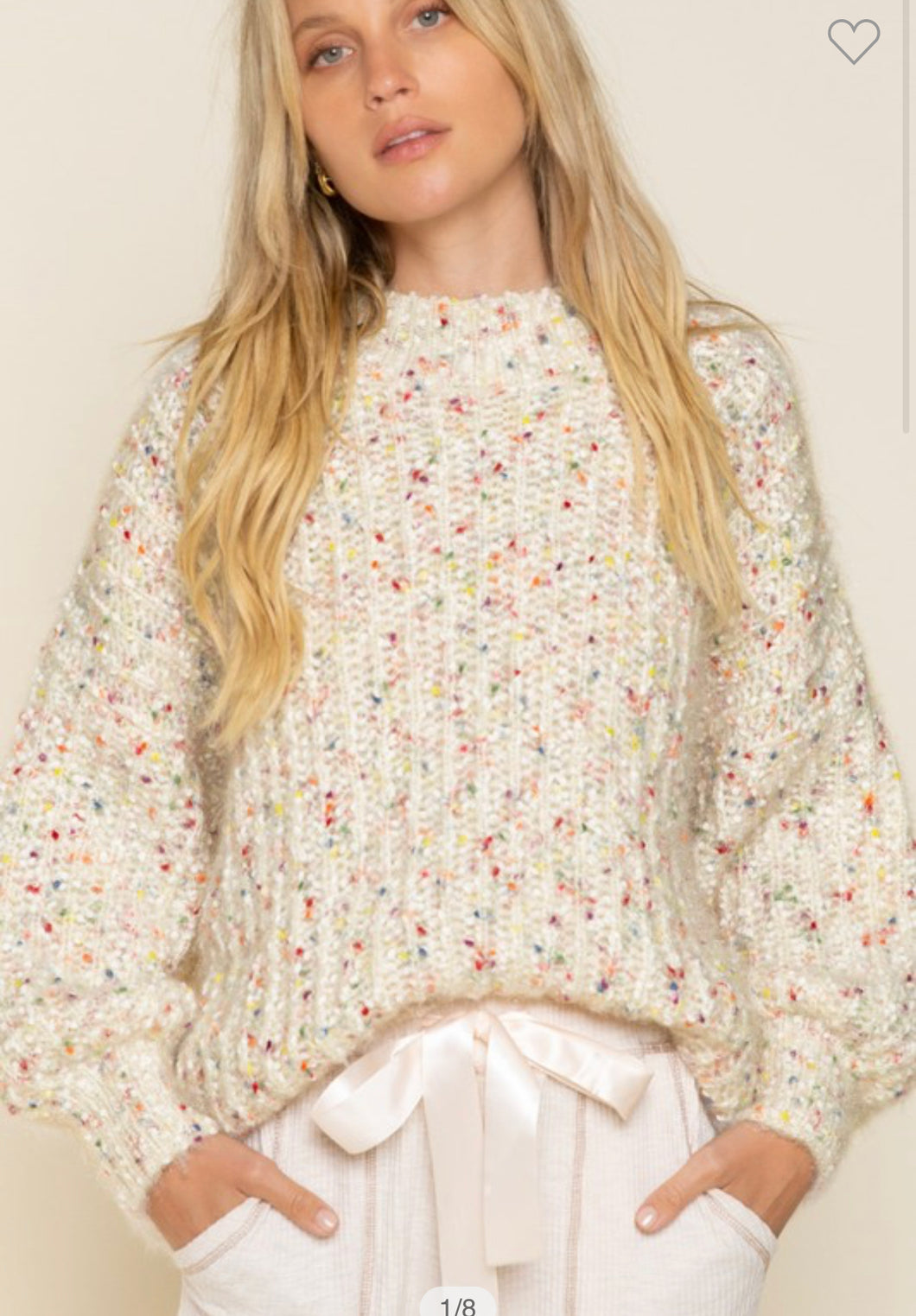 Vanilla Cream Confetti Sweater